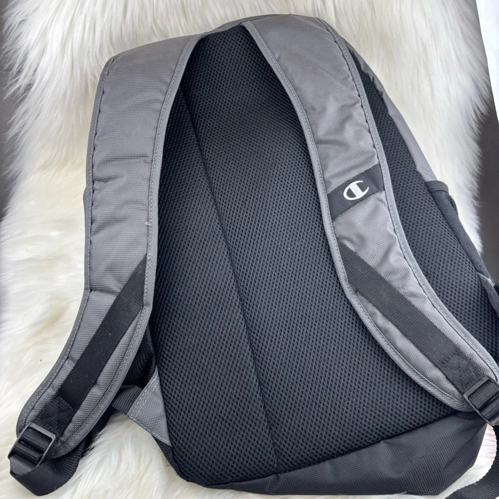 Champion Gray and Black Backpack with Reflective Trim